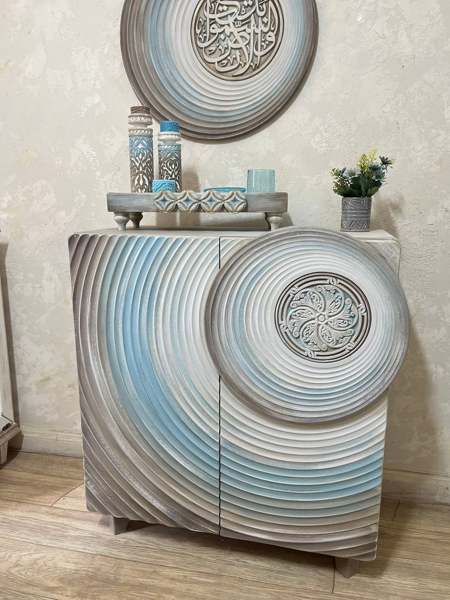 Modern Circular Shoe Cabinet / Console