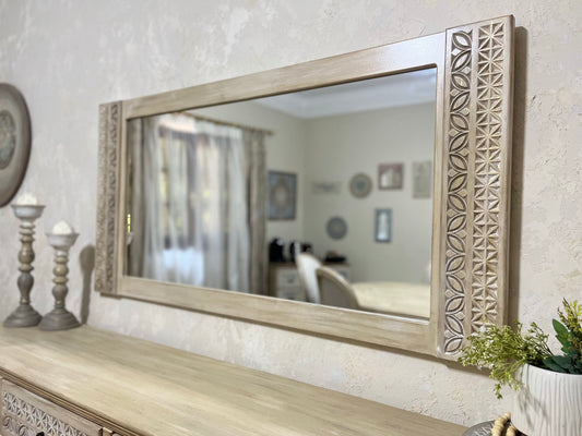 Classic Carved Buffet with Elegant Mirror