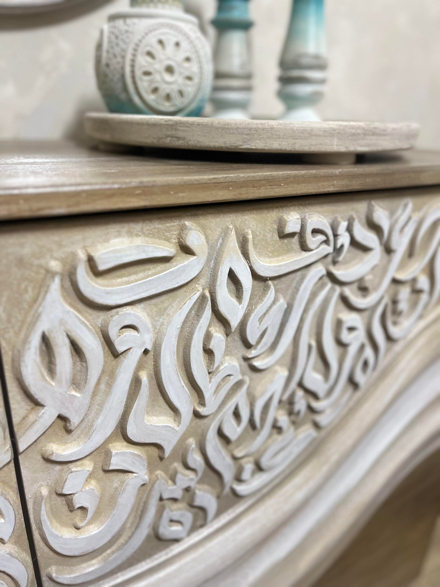 Multi-Purpose Cabinet with Decorative Wall Mirror