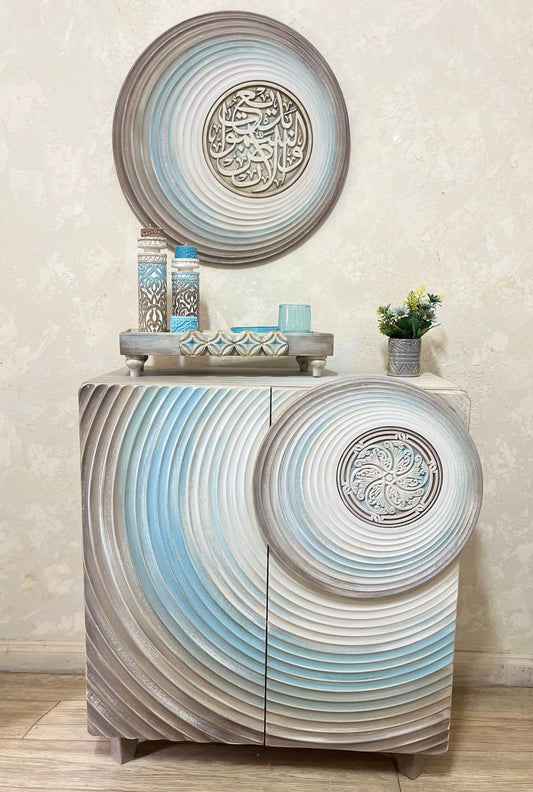 Modern Circular Shoe Cabinet / Console