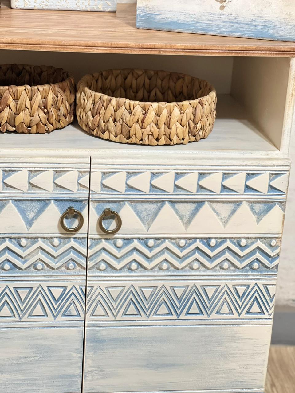 Multi-Purpose Storage Unit with Boho-Chic Design
