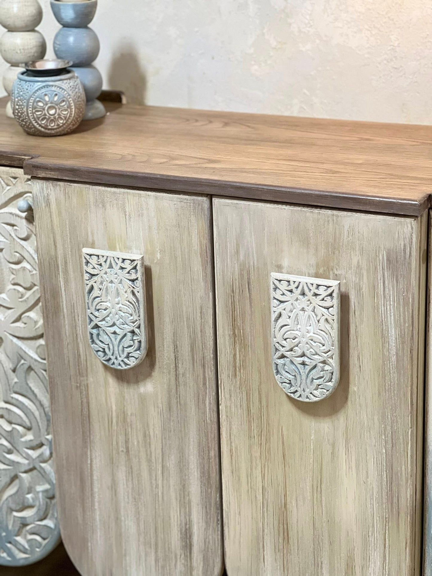 Elegant Storage Cabinet with Mirror