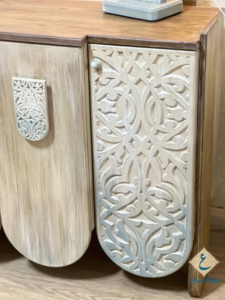 Elegant Storage Cabinet with Mirror