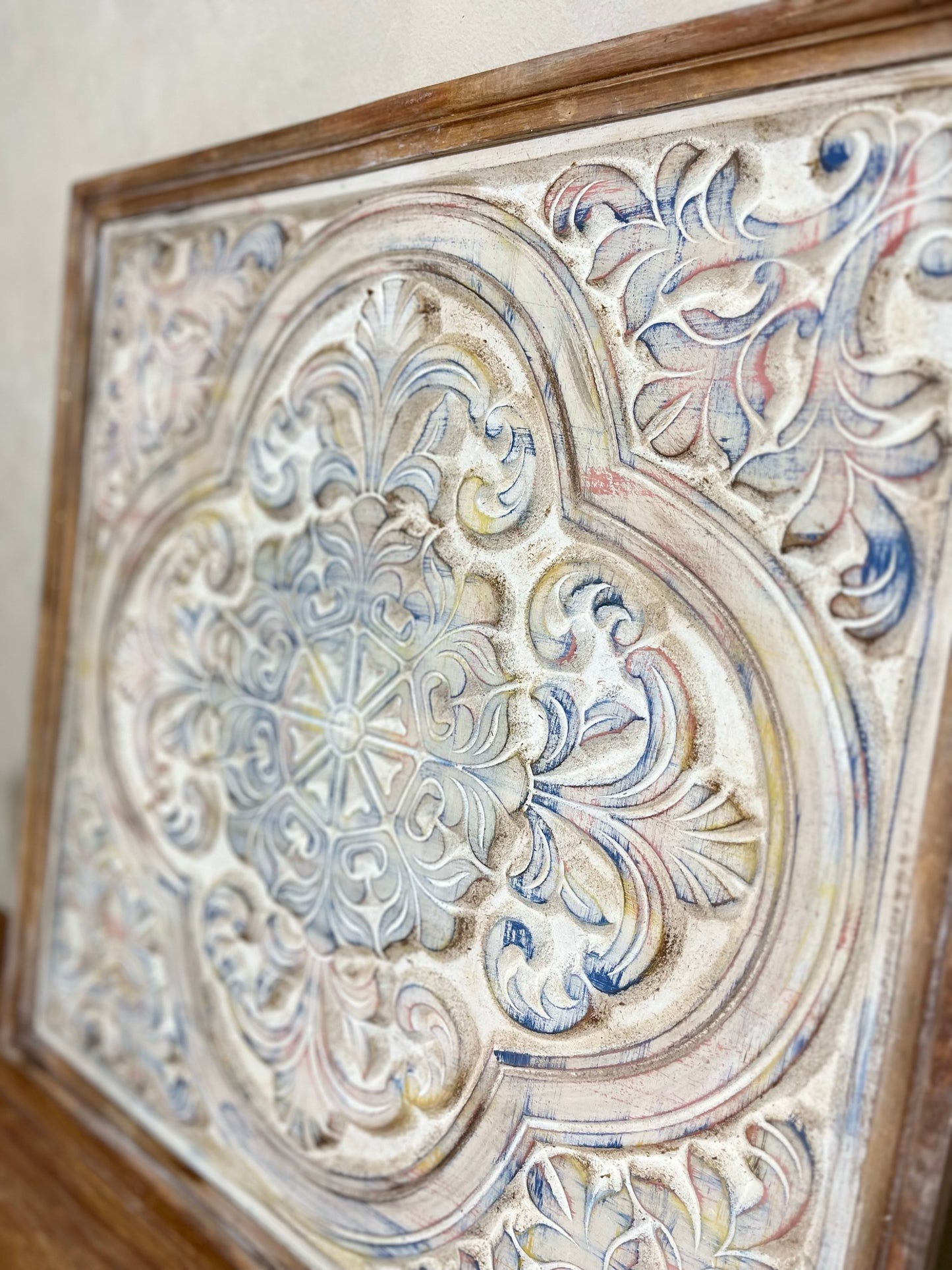 Multi-Purpose Cabinet with Decorative Wall Art