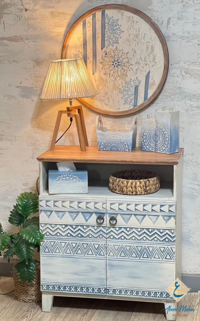 Multi-Purpose Storage Unit with Boho-Chic Design
