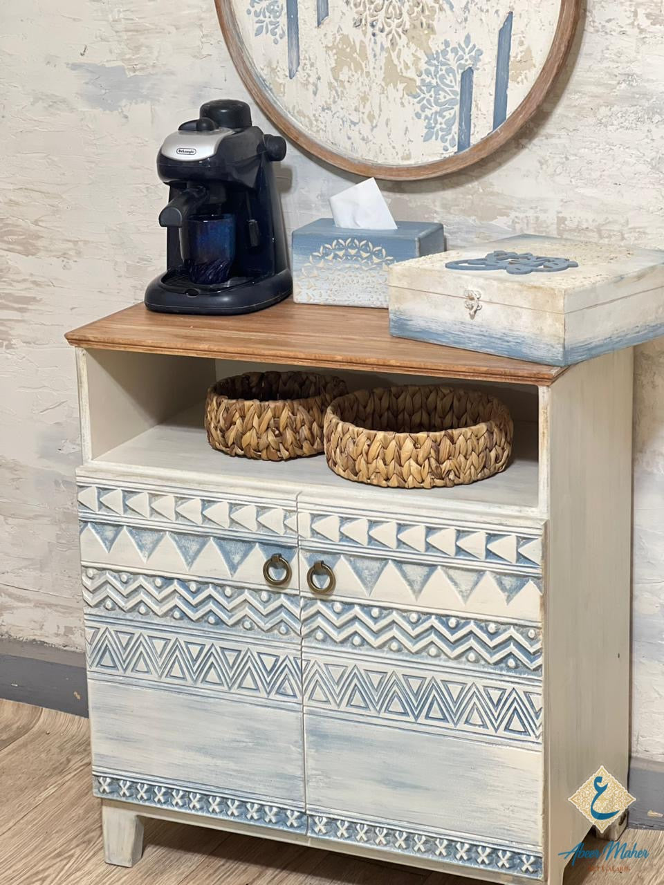 Multi-Purpose Storage Unit with Boho-Chic Design