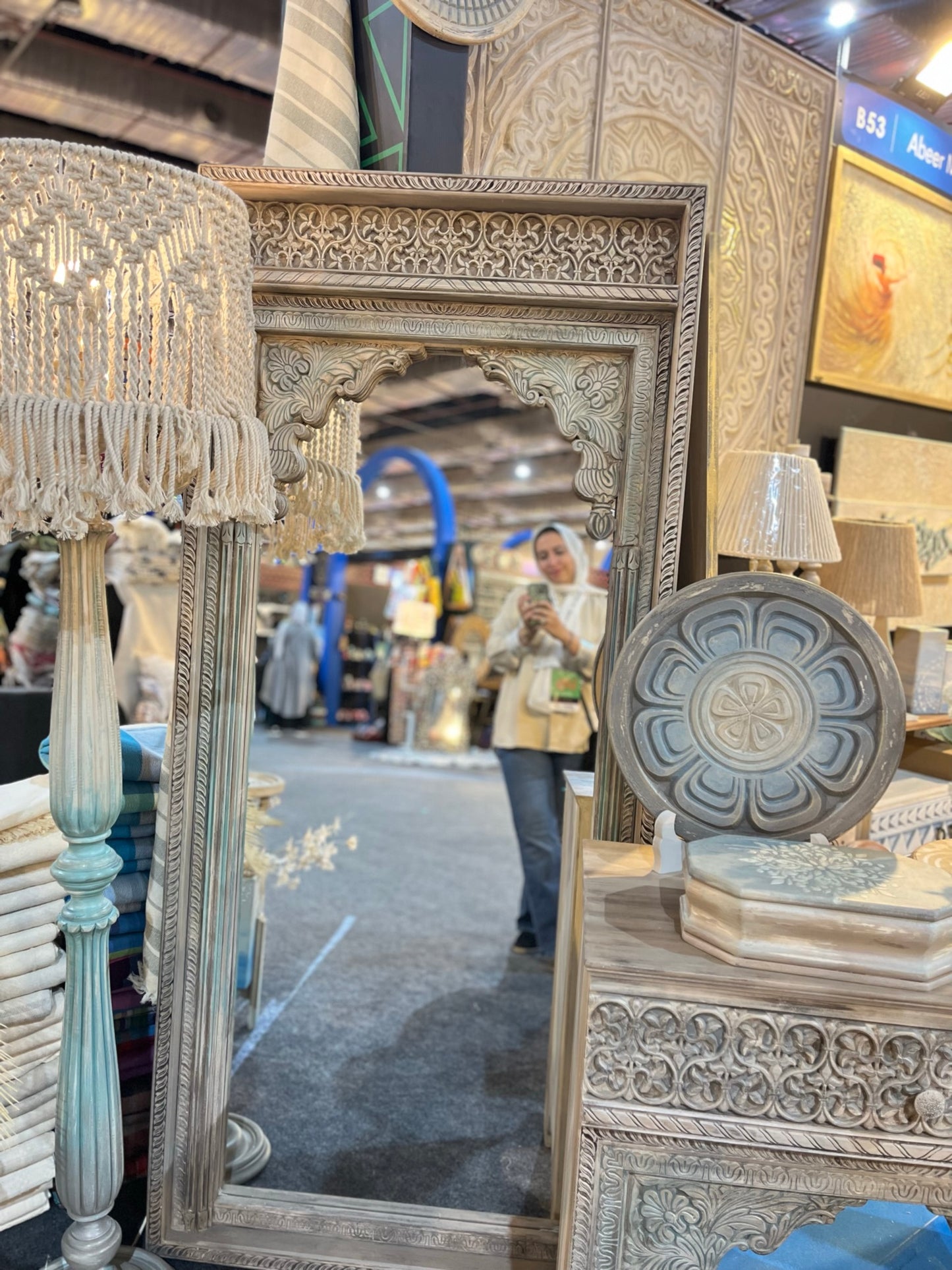 decorative mirror with a luxurious oriental design