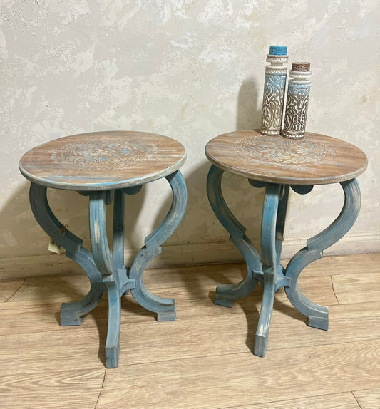 Elegant Round Side Tables – Set of 2