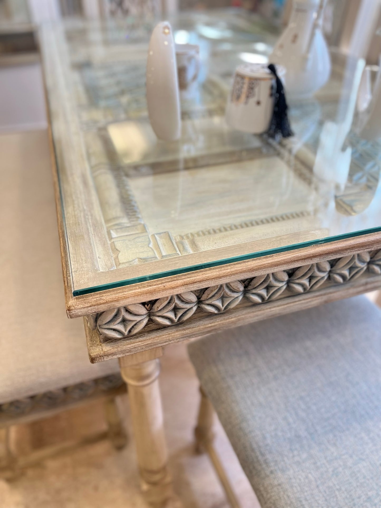 Elegant Dining Set with Buffet & Mirrors